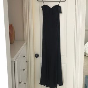 Nicole Miller black, silk, floor-length gown